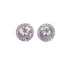 Round zircon stud earrings full of diamonds, super flash earrings, versatile earrings with design sense and temperament
