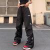 Женская одежда Harajuku Oversized Y2k Мешковатые прямые широкие брюки в стиле хип-хоп Брюки-карго Черные джоггеры Корейская уличная одежда
