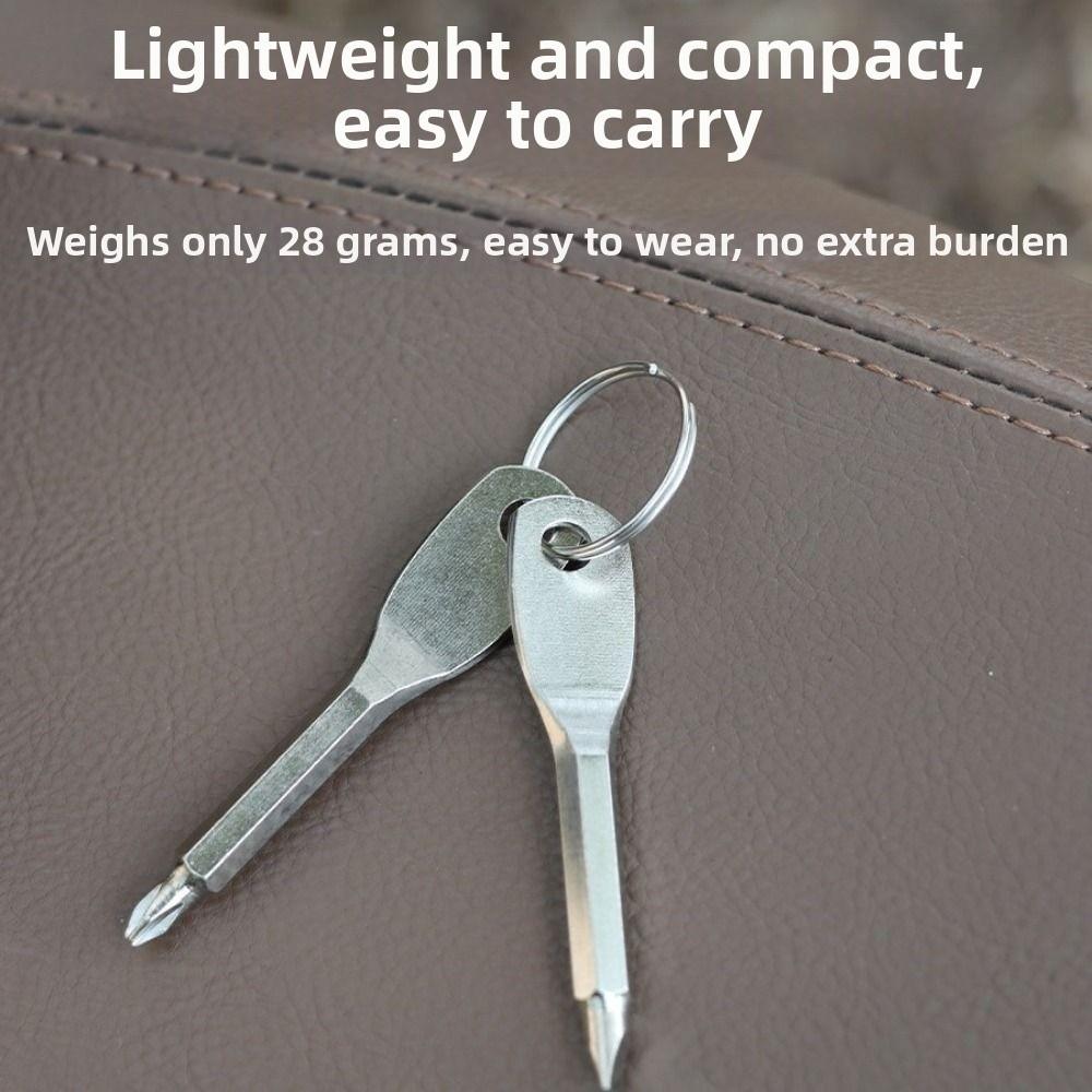 Durable Metal Keychain Tool Flat-Head Multi-Tool Tool Gadget Pocket Screwdriver Personal Tool