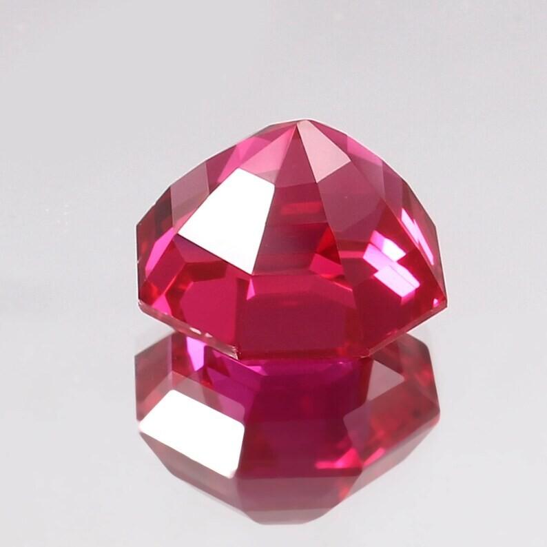 AAA 15 MM Flawless Blood Red Ruby Hexagon Cut Loose Gemstone Mozambique