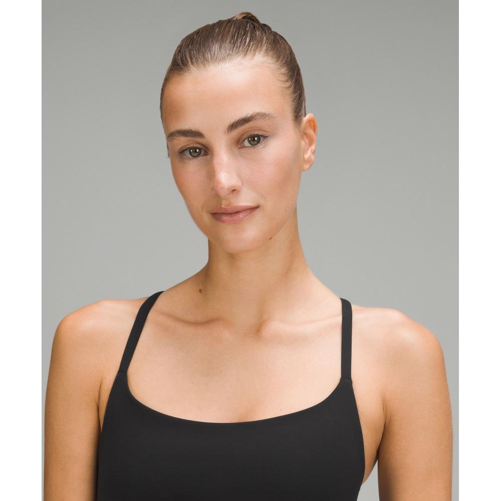 Lululemon Wunder TrAin StrAppy RAcer BrA  Легкая поддержка  A B Чашка ЧЕРНЫЙ