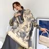 Women Scarf Cashmere Thickened Warm Shawl Office Air-conditioning Blanket