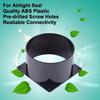 75/100/120/150mm Square Bottom Flange ABS Air Inlet And Outlet Flange  Ducting Wall Plate