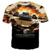 Игровые футболки World Of Tanks 3D-печать Летние Мужские Женские Повседневная Мода Большого Размера С Коротким Рукавом Мужские Футболки Топы Одежда для Мужчин