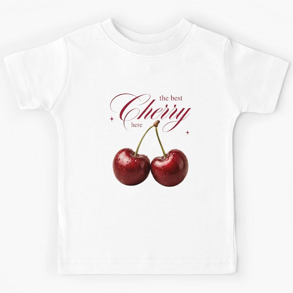 Sweet Cherry Vintage Fruit Aesthetic Design Kids T-Shirt