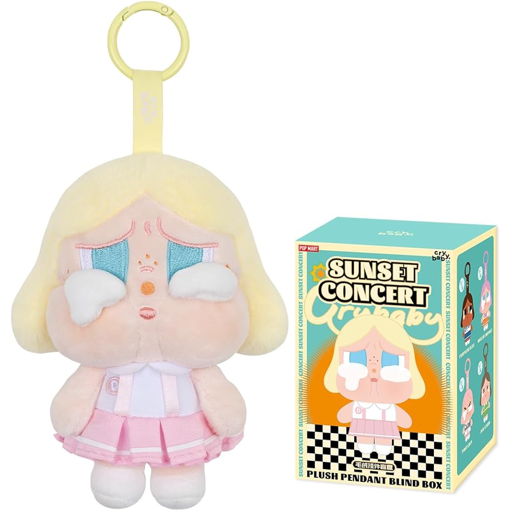 Pop Mart Crybaby Серия "Закатный концерт" Плюшевая фигурка-подвеска 1 шт. Премиум-игрушка Коллекционная