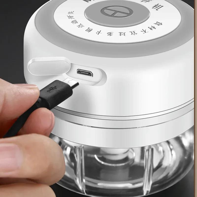 Электрический кухонный измельчитель чеснокодавилка мясорубка мини-измельчитель продуктов чеснокодавилка для овощей измельчитель аккумуляторный кухонный комбайн