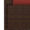 Vidaxl 2-Osobowa Sofa Ogrodowa Z Poduszkami, Polirattan, Brązowa