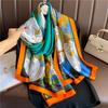 High Quality Luxury Silk Scarf Women Spring Autumn Printing Scarves Wraps Bandanna Foulard Muffler Travel Sunscreen Shawl