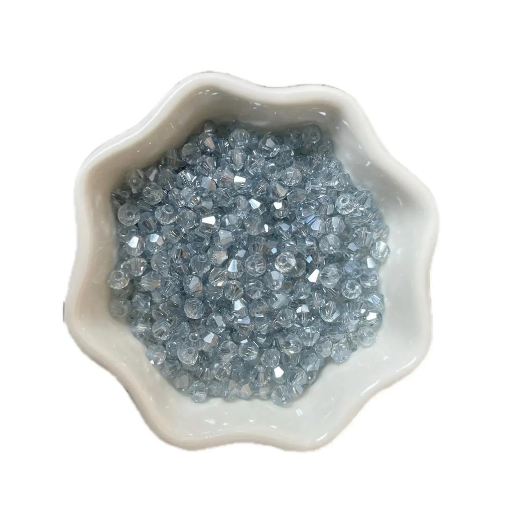 100 шт 4 мм стеклянные бусины в форме биконуса граненые хрустальные бусины для изготовления ювелирных изделий своими руками браслет ожерелье серьги бисер