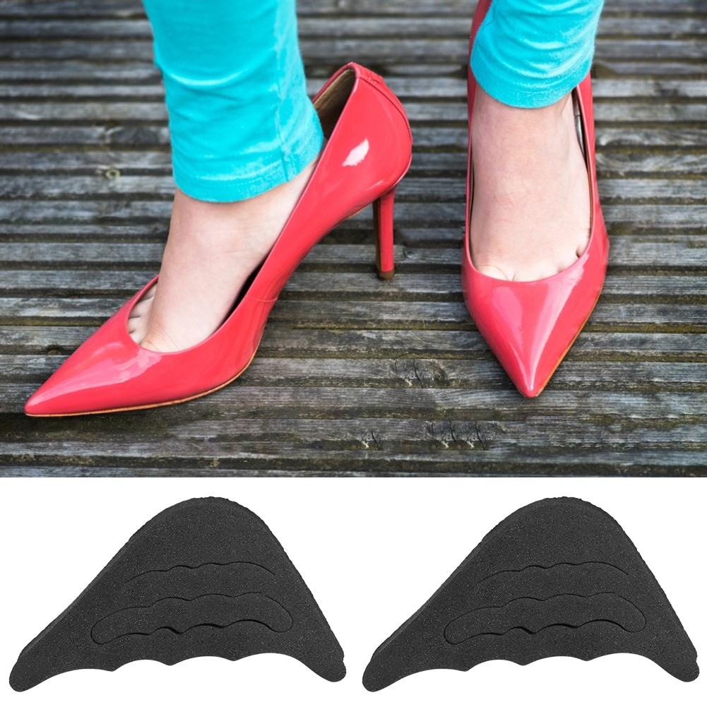 5 пар унисекс губка носок вставка анти боль нескользящая обувь передняя часть стопы подушечка для ухода за ногами(черный )