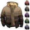 Мужская утолщенная куртка на пуговицах с двойным карманом и карманной вставкой, хлопковая куртка