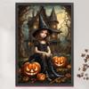 Полный комплект для вышивки крестом из эко-хлопка 11CT с принтом Хэллоуин Арт #