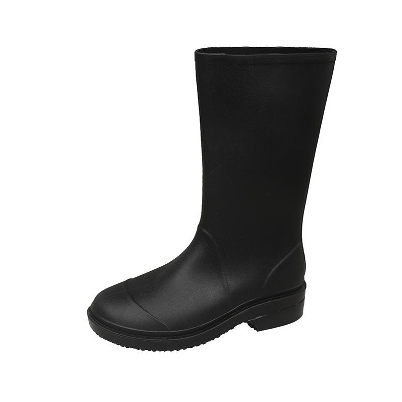 Модные женские новые дождевые ботинки с подошвой, водонепроницаемые и износостойкие, с ПВХ, противоскользящие, в виде носков и резиновые ботинки