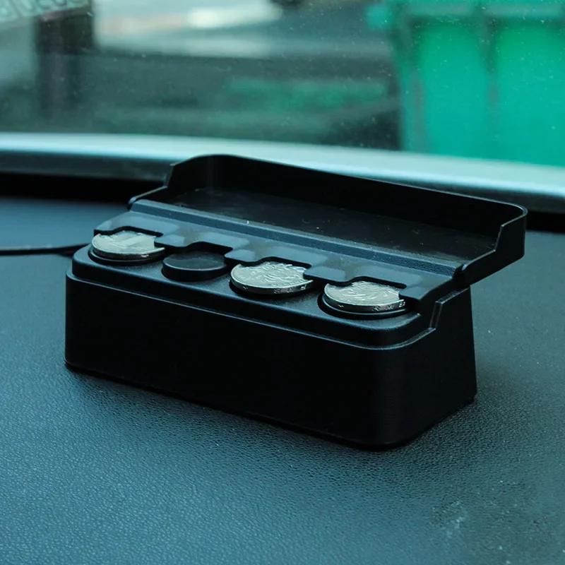 Автомобильный кошелек для хранения монет, сберегательная коробка для евро, держатель для монет, пластиковый держатель для кошелька, сейф, копилка, органайзер для денег