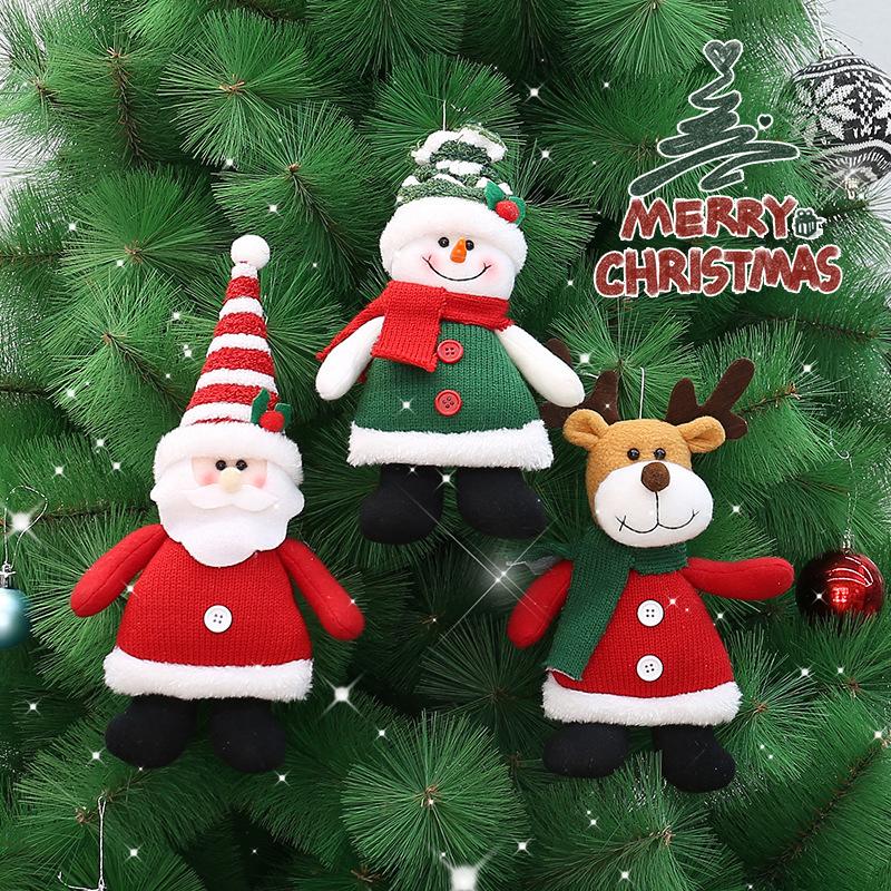 Navidad Christmas Decoration Plaid Christmas Pendant Christmas Tree Pendant Bead Leg Pendant Xmas Tree Decor Figurine Ornament