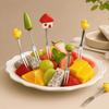 6Pcs Reusable Fruit Dessert Fork Cartoon Cute Fruit Forks Stainless Steel Cake Fork  Party Tableware