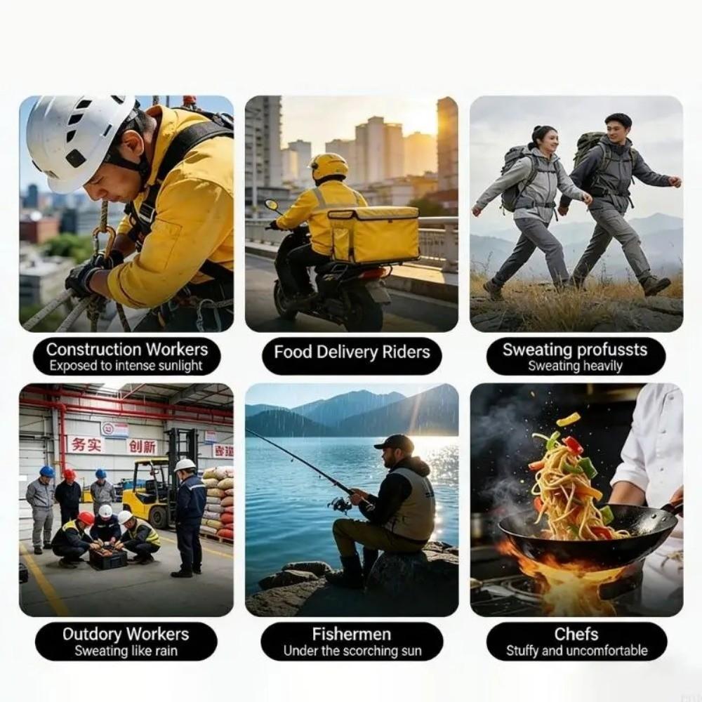 Rechargeable Waist Clip Fan Strong Cooling Hanging Neck Fan Portable Wearable Belt Fan Fishing