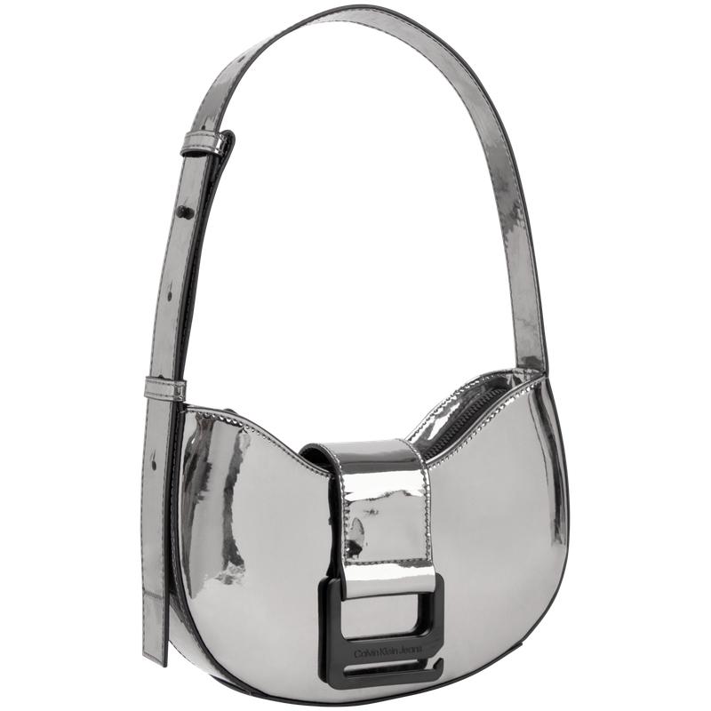 Calvin Klein Классическая Элегантная Сумка-Клатч Полукруглая на Молнии Разноцветная Смешанный Материал Ручная Сумка на Плечо Женская 037-Гальваническое серебро базовая комплектация (пакет)