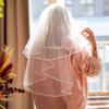 Классические белые свадебные фаты с надписью «Невеста» Двухслойные фаты для невесты для официальных мероприятий Свадебная фотография