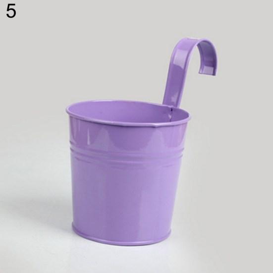 Металлический железный подвесной цветочный горшок, контейнер для дома, балкона, сада, кашпо, бочонок, декор