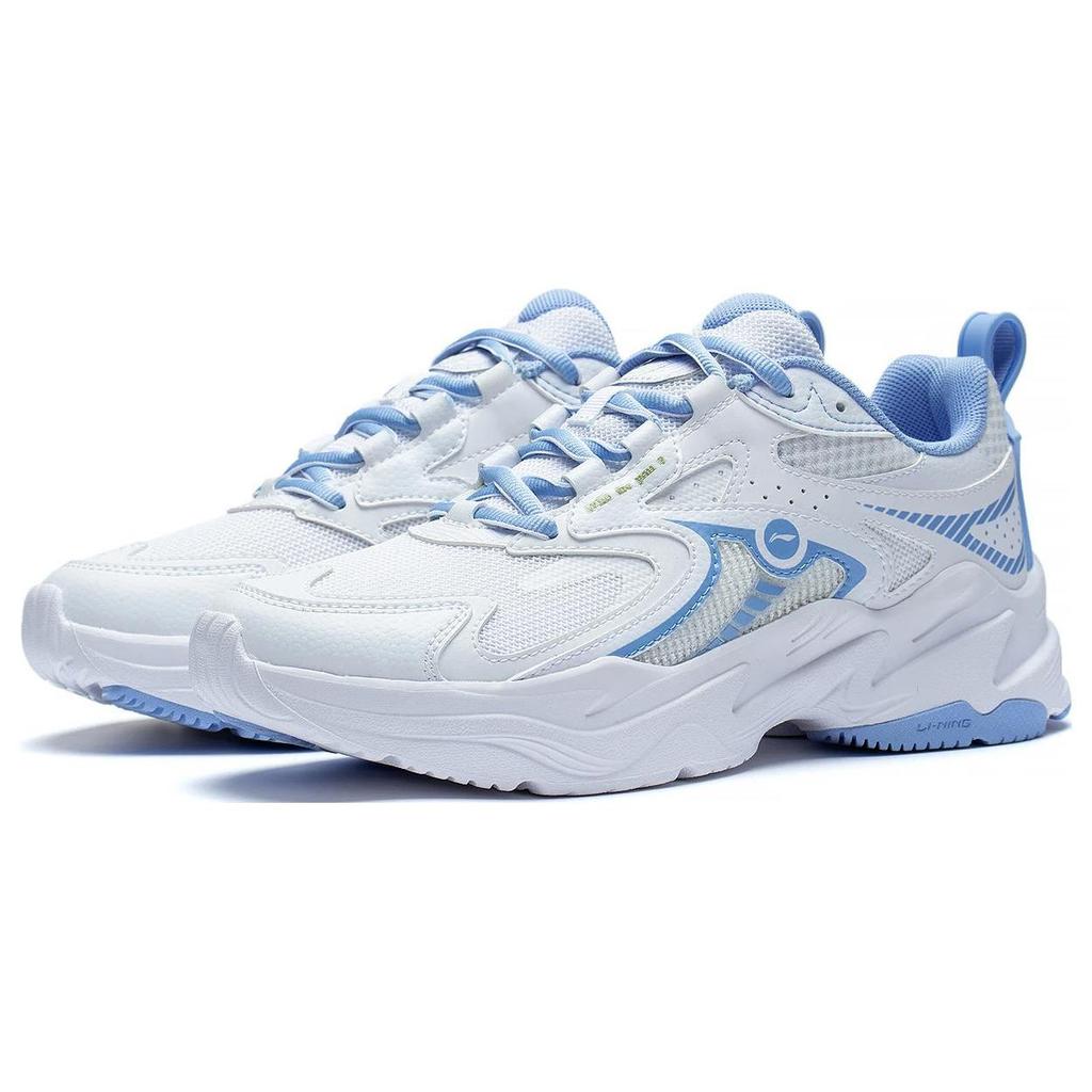 Li Ning Удобные Текстильные, Синтетическая Кожа Нескользящие Износостойкие Низкие Беговые Кроссовки Женские ARXT010-3