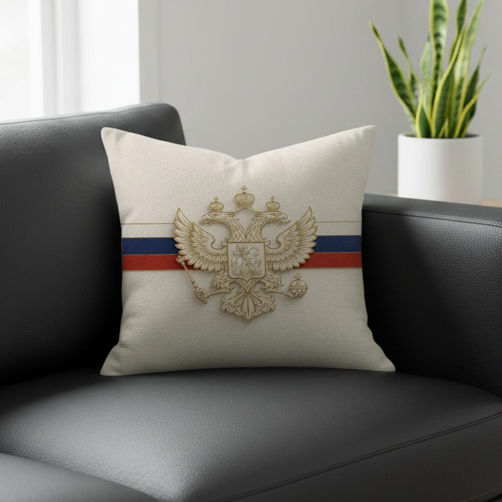 Flag Russian Empire Flag Cushion Cover Natural Linen Pillowcase Set AllinOne Decor for Sofa Bedroom Chair