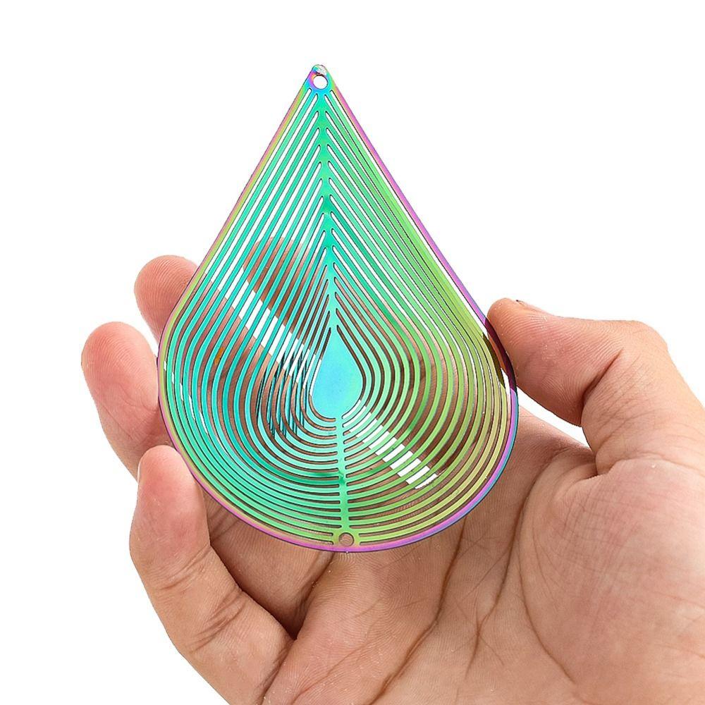 Gradient Color Wind Spinner Catcher 3D Dynamic Rotating Wind Chimes Funny Wind Chime Pendant Party