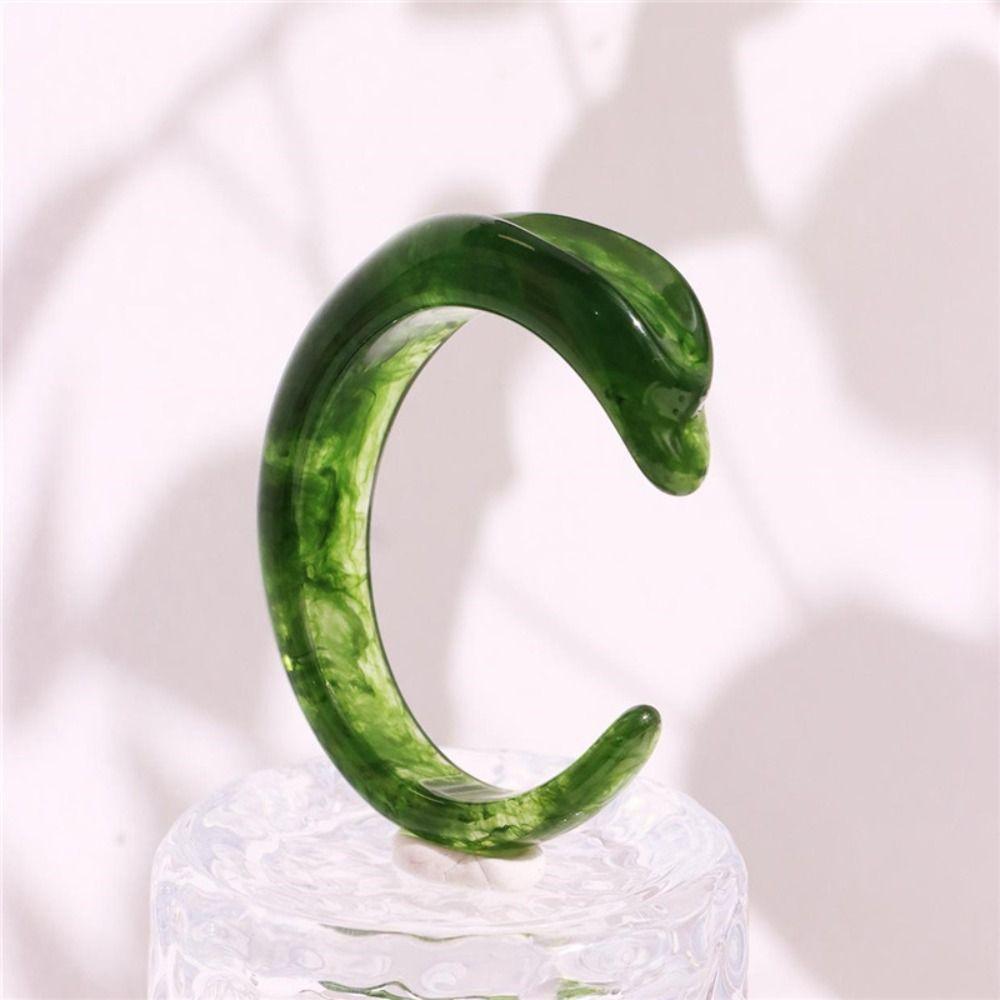 Smudging Irregular Wide Bracelet Shiny Retro  Hand Ring Cute Acrylic Open Bangle  Decoration