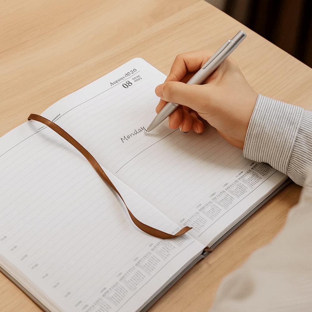 English Version 365 Days Efficiency Notebook Yearly Schedule Office Work Planner Student Diary