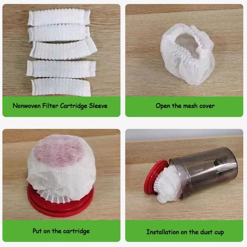 20/50/100Pcs Disposable Home Vacuum Cleaner Filter Mesh Durable Mesh Net Dust Collection Filter Cover Accessory For Vacuum Cleaner