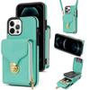 Кошелек на молнии Сумка для карт Кожаный Длинный ремешок Чехол для iPhone 14 13 12 15 Pro X XS Max XR 8 7 Plus SE 2022 Наплечная крышка
