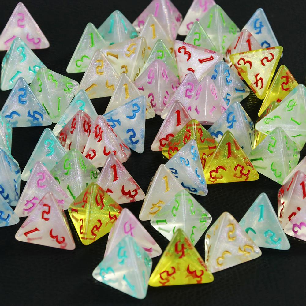 Игральные кости DND 10 шт., многогранные игральные кости D4 для настольной игры DND RPG Running Team, реквизит