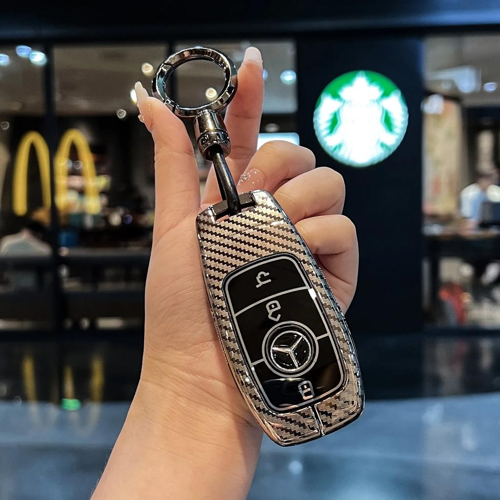 RPO5   Car Key Case Cover for Mercedes Benz E C S GLC Class E200 E400 E63 W213 S550 S560 C260 A200 Key Shell Protector