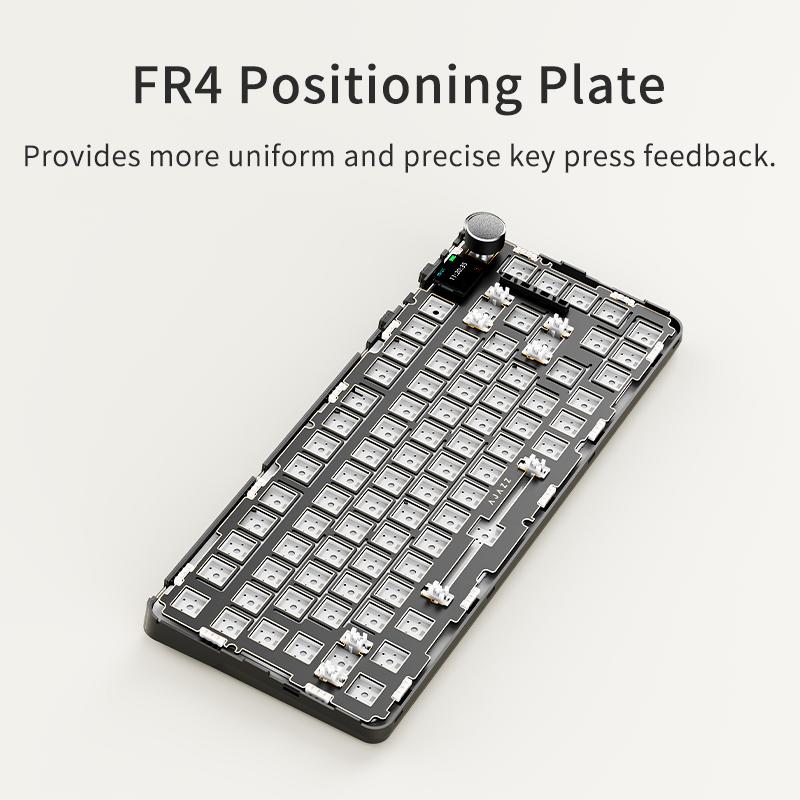 Ajazz Игровая клавиатура AK820 MAX Long Life Edition с 3 режимами и экраном Gaming Office