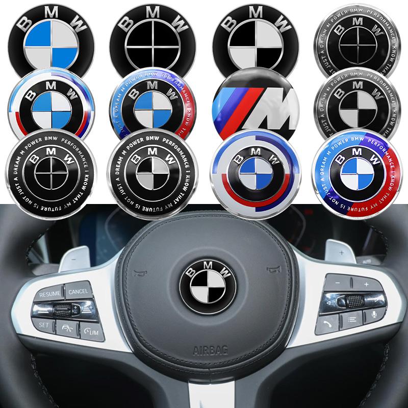Car Styling For BMW F20 G20 G30 X1 X3 X4 X5 G05 X6 X7 G01 F48 G30 M M3 M4 M5 Aluminum Emblem Steering Wheel Sticker Accessories ussh51