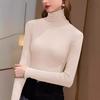 High-neck Base Shirt for Women In Autumn and Winter New Long-sleeved T-shirt Solid Color Thermal Inner Waist Top