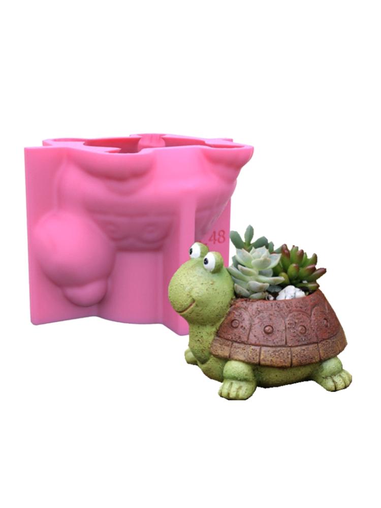 Tortoise Succulent Lanter Silicone Mold for  Lant Ot Resin Mold for Succulent Animal Fun Mould Cute Desk Home D