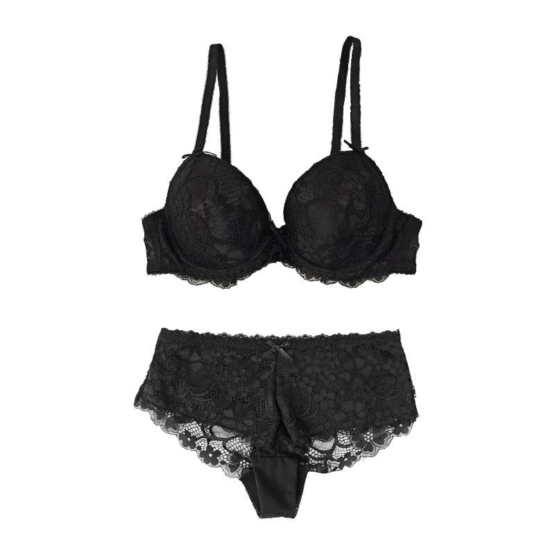 French Sexy Lace Lingerie Set for Small Chest Gathered and Lifted Anti-sagging Women's Bra