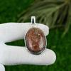 Серебро 925 пробы Овальный Натуральный Шовный Агат Жена Безель Ручной работы Свадебная Подвеска