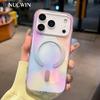 Неоновые градиентные чехлы для телефона из ПК и ТПУ для For Iphone 17 16 15 14 13 Pro Max 16 15 Plus Air для Чехол с защитой от ударов по углам