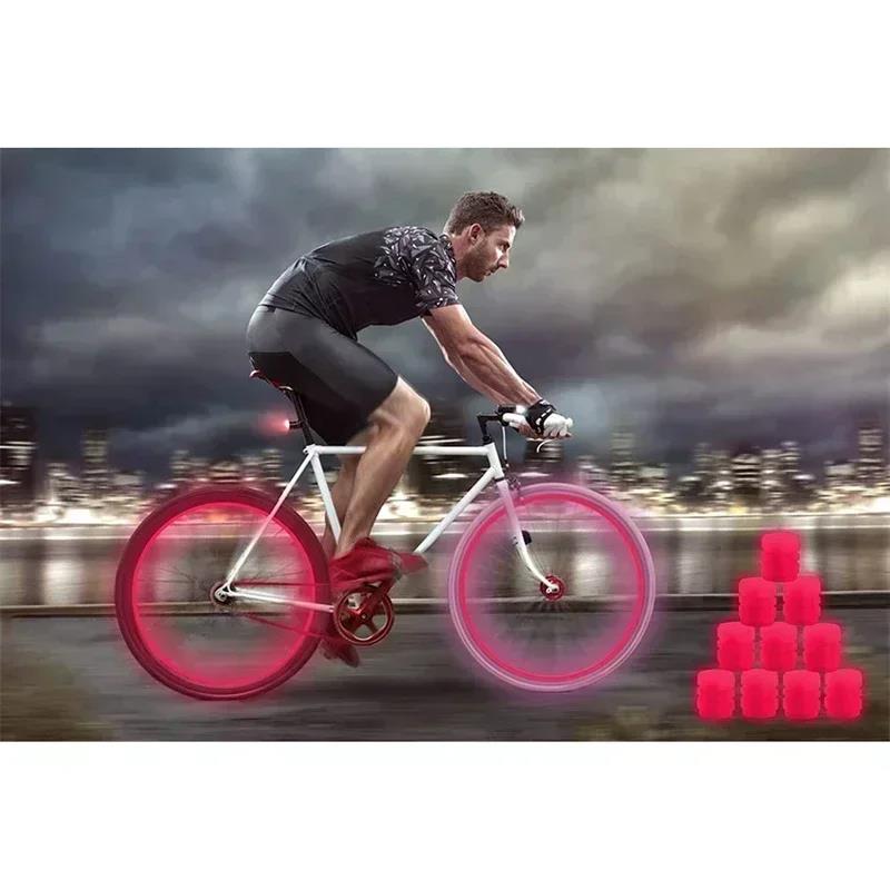 4/20PCS Luminous Car Tire Valve Cap Fluorescent Night Glowing Decor Motorcycle Bike Wheel Nozzle Dustproof Tyre Valve Stem Caps Tire Chucks 1
