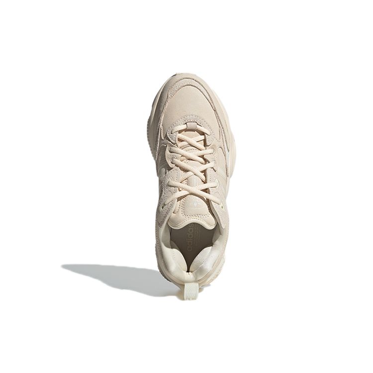 adidas Originals Ozweego Meta Кожа Повседневные Универсальные Прочные Низкие Кроссовки для Образа Жизни Унисекс Кроссовки Бежевые GW3962