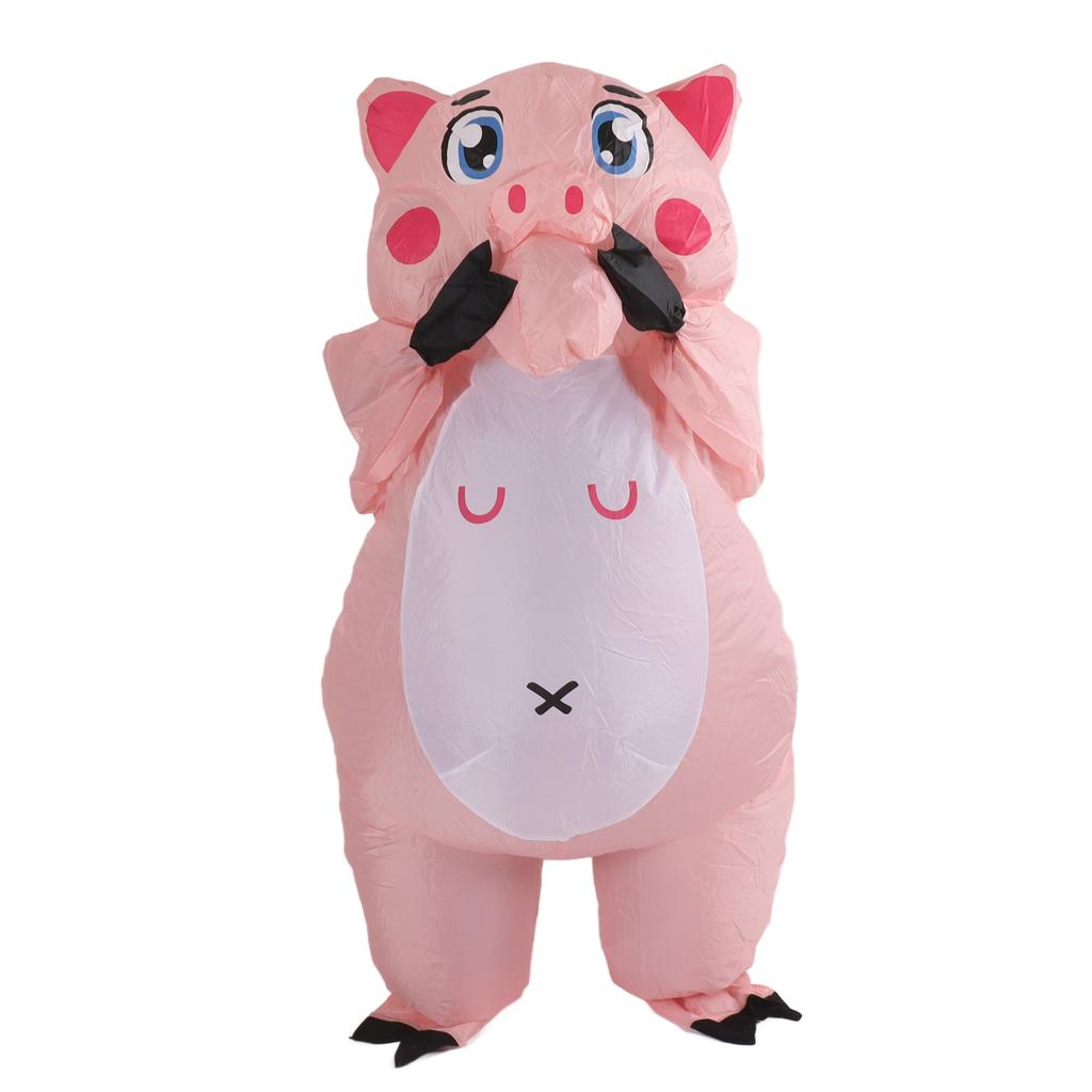 Надувной костюм Розовая свинья Надувной Хэллоуин Косплей Платье Комбинезон Костюм для взрослых Надувной костюм Костюм надувной куклы