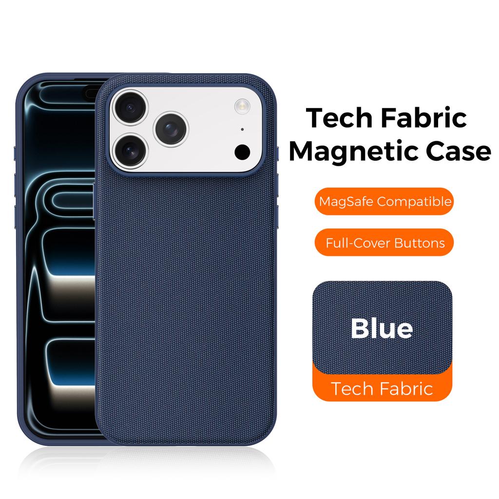 Original Techwoven Fabric Phone Case for IPhone 17 Air 16 15 14 13 12 11 Pro Max for MagSafe Magnetic Soft Shockproof Back Cover