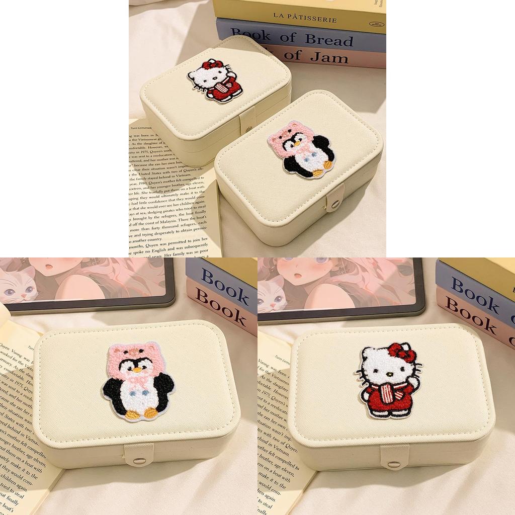 Sanrio Kt Cat Jewelry Storage Box With Leather Material For Gift Giving