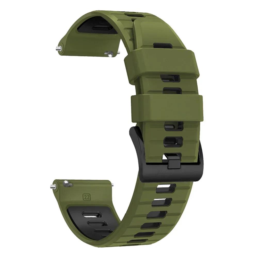Спортивный силиконовый ремешок для TicWatch Pro 3 Ultra Ремешок для E3 E2 S2 Pro X GTW 2021 Браслет для умных часов 20 мм 22 мм Мягкая петля Ремешок для часов