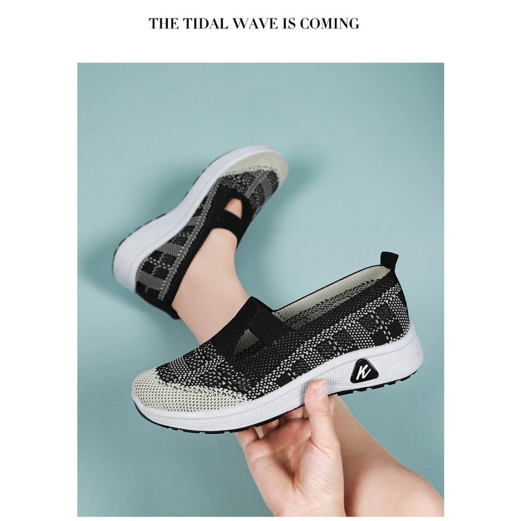 Женские летние новые дышащие и удобные туфли из ткани Single Shoe, туфли на одну ногу