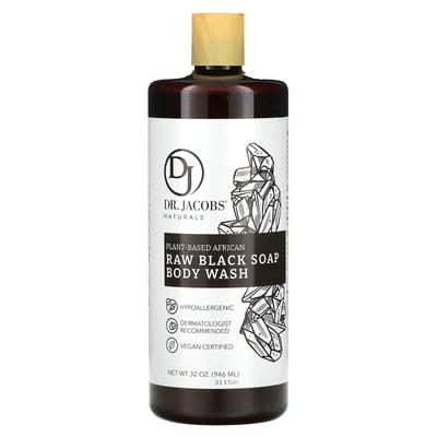 Гель для душа Botanical African Raw Black Soap, 32 унции (946 мл)