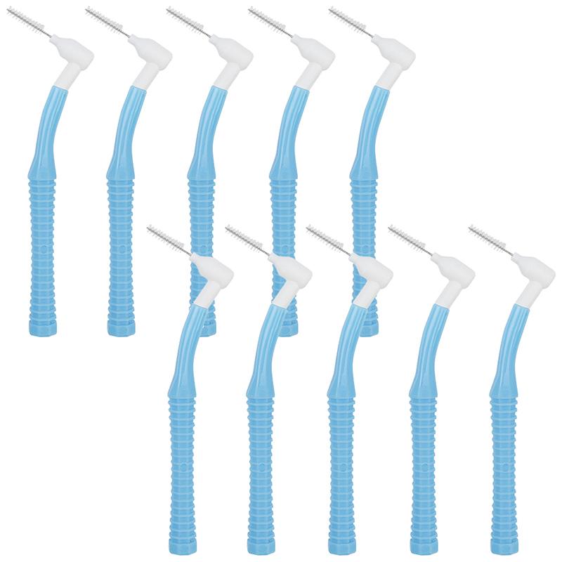 10 шт. L-образная межзубная щетка для ухода за больными, ортодонтическая межзубная щетка, стоматологические ортодонтические брекеты, чистые мягкие микрощетки